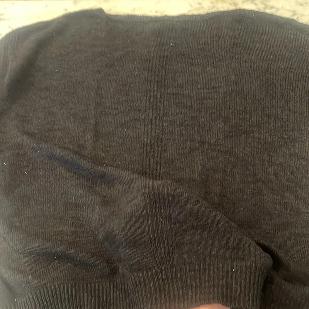 Black boatneck sweater 3/4 length sleeved size large - Picture 5 of 5